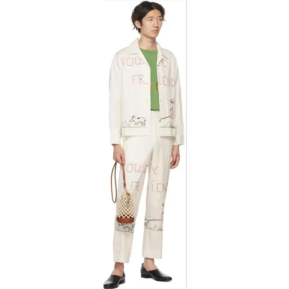 RARE!!! BODE HOWDY FRIENDS CHAINSTITCH PANTS - Picture 2 of 15